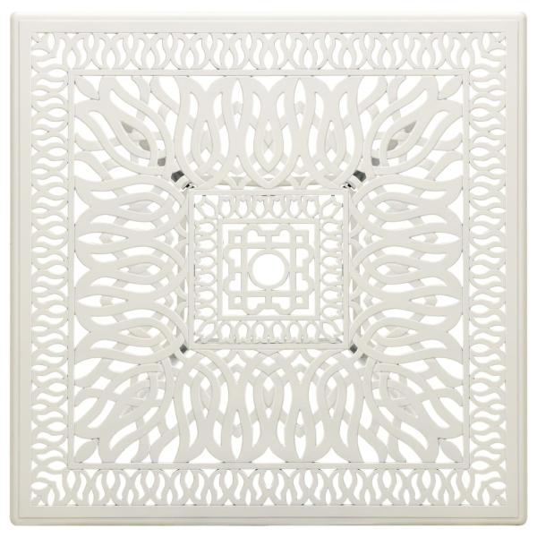 3-tlg. Bistro-Set Aluminiumguss Weiß