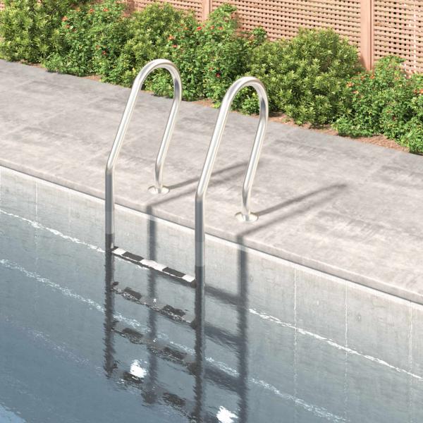 ARDEBO.de - Pool-Leiter 54x38x184,5 cm Edelstahl 304