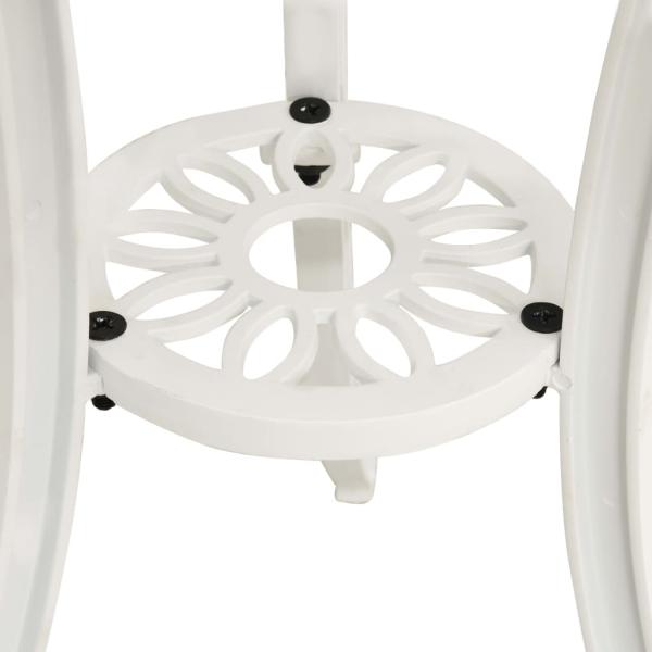 Gartentisch Weiß 62x62x65 cm Aluminiumguss 