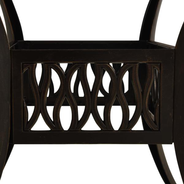 3-tlg. Bistro-Set Aluminiumguss Bronzen
