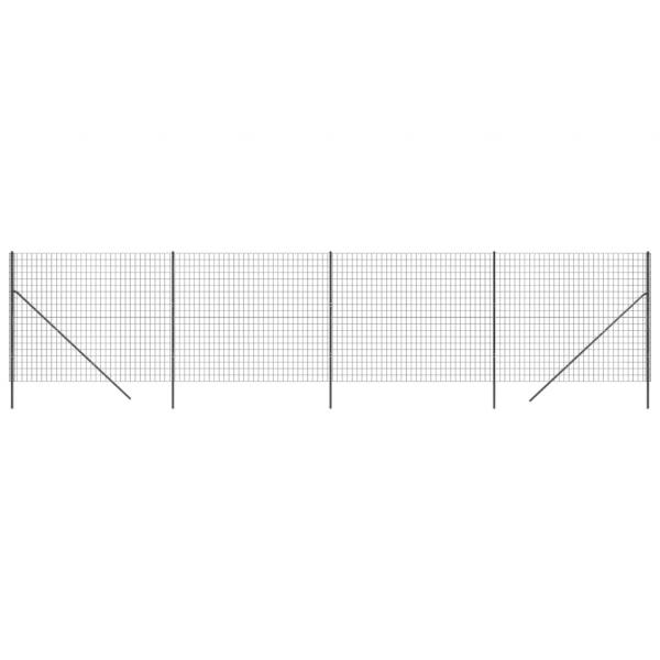 Maschendrahtzaun Anthrazit 2,2x10 m Verzinkter Stahl