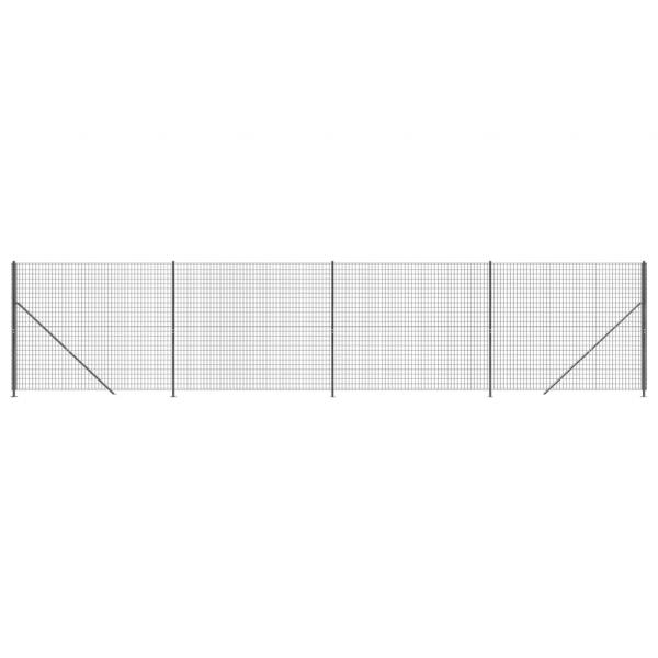 Maschendrahtzaun mit Bodenflansch Anthrazit 2,2x10 m