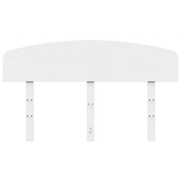 Kopfteil Weiß 120 cm Massivholz Kiefer
