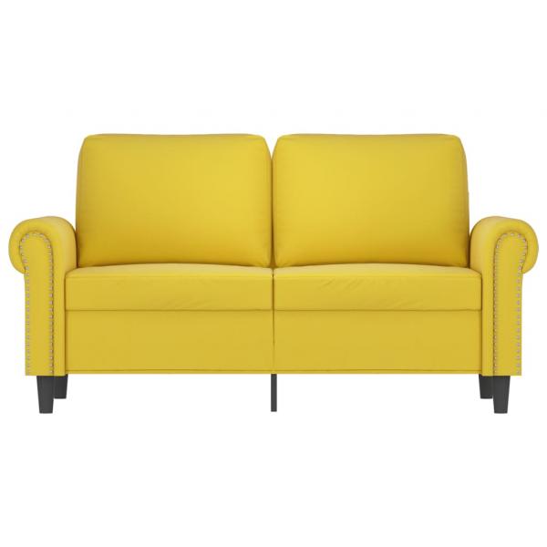 2-Sitzer-Sofa Gelb 120 cm Samt
