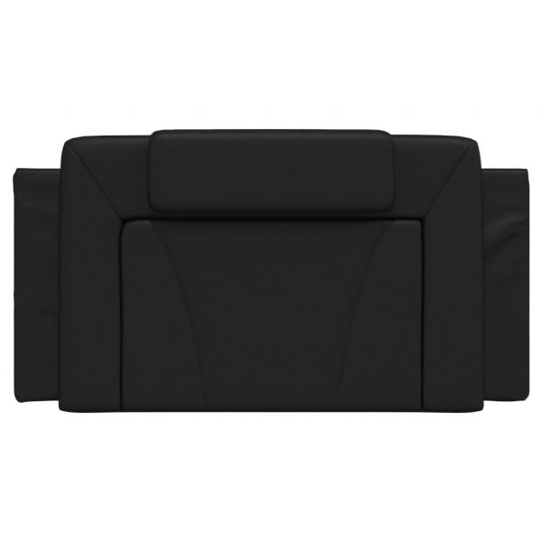 Kopfteil-Kissen Schwarz 100 cm Kunstleder