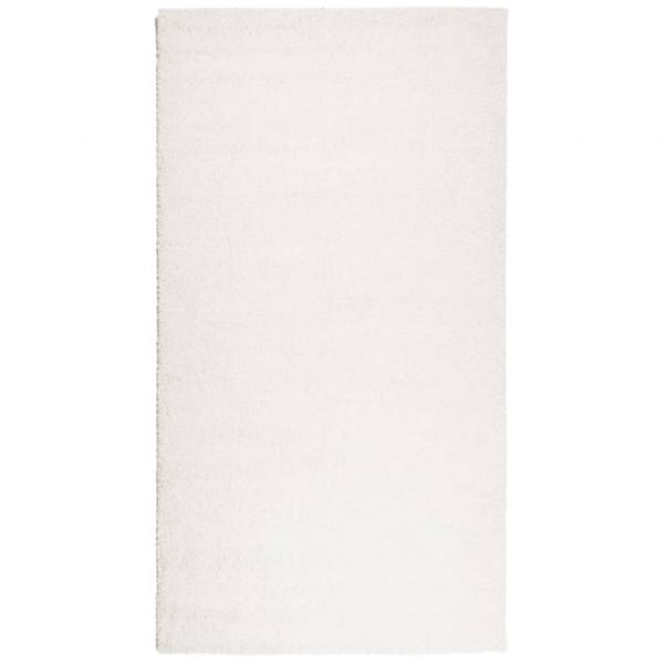 Teppich Shaggy Hochflor Modern Creme 60x110 cm