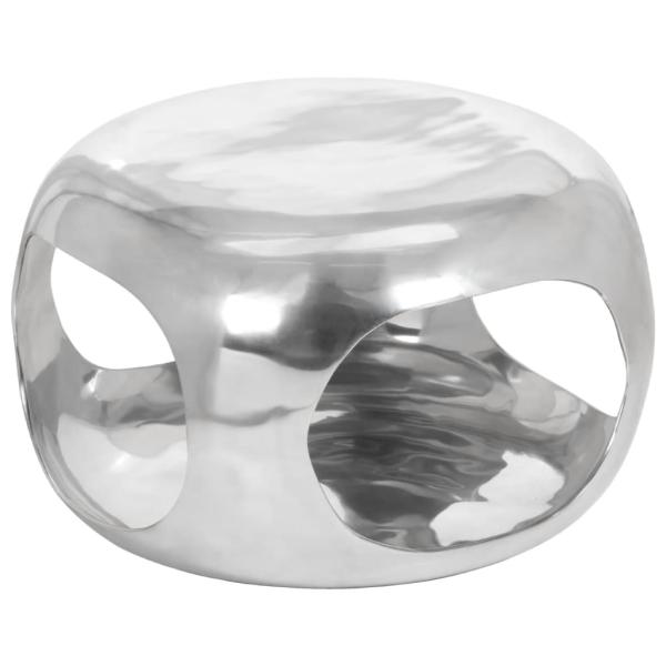 ARDEBO.de - Couchtisch Aluminium 50x50x30 cm Silbern