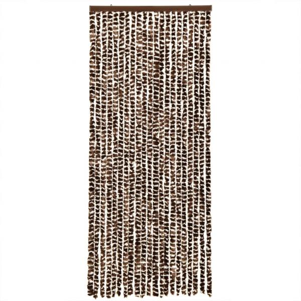 Fliegenvorhang Braun und Weiß 100x200 cm Chenille