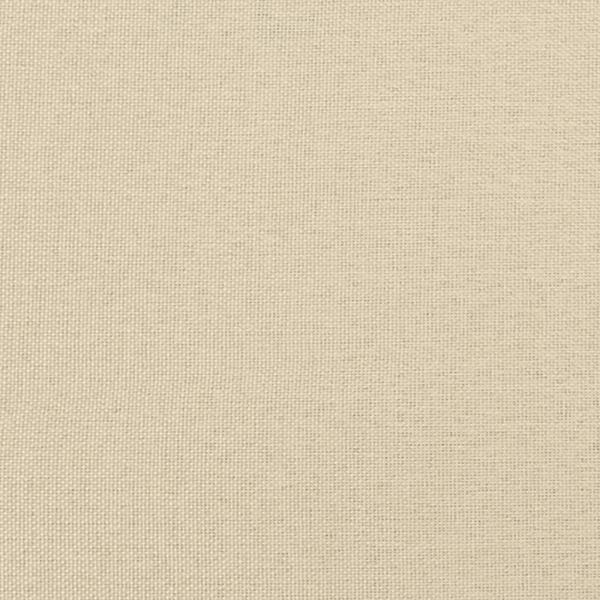 Bettgestell mit Kopfteil Creme 90x200 cm Stoff