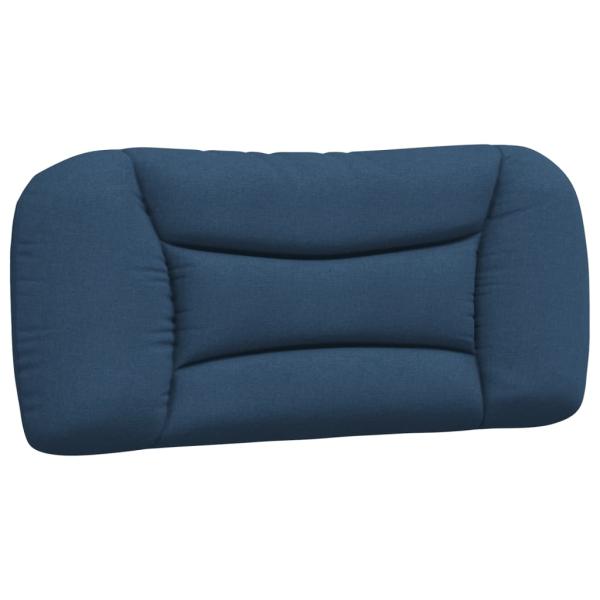 Bettgestell mit Kopfteil Blau 90x200 cm Stoff