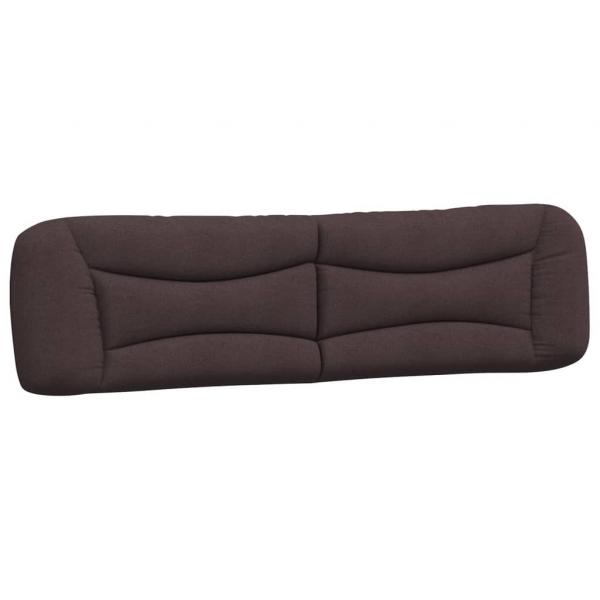 Bettgestell mit Kopfteil Dunkelbraun 200x200 cm Stoff