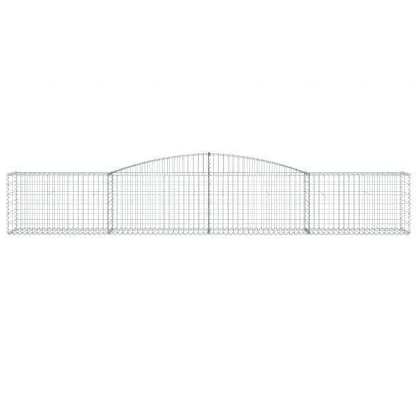 Gabionen mit Hochbogen 20 Stk. 400x50x60/80cm Verzinktes Eisen