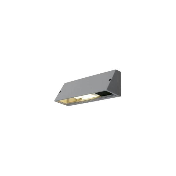 ARDEBO.de SLV PEMA Outdoor Wandleuchte, TC-(D,H,T,Q)SE, IP44, rechteckig, grau, max. 15W (230034)
