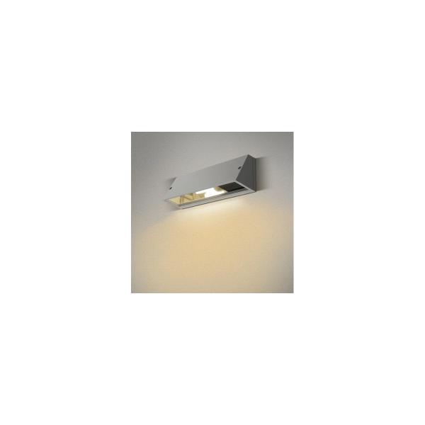 SLV PEMA Outdoor Wandleuchte, TC-(D,H,T,Q)SE, IP44, rechteckig, grau, max. 15W (230034)
