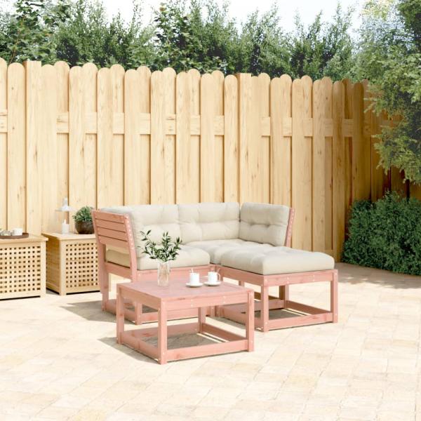 ARDEBO.de - 3-tlg. Garten-Sofagarnitur mit Kissen Massivholz Douglasie
