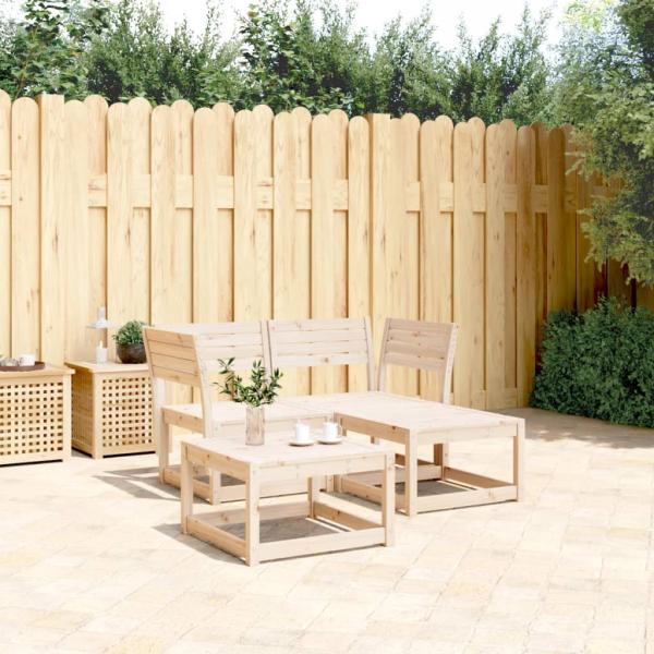 ARDEBO.de - 3-tlg. Garten-Sofagarnitur Massivholz Kiefer