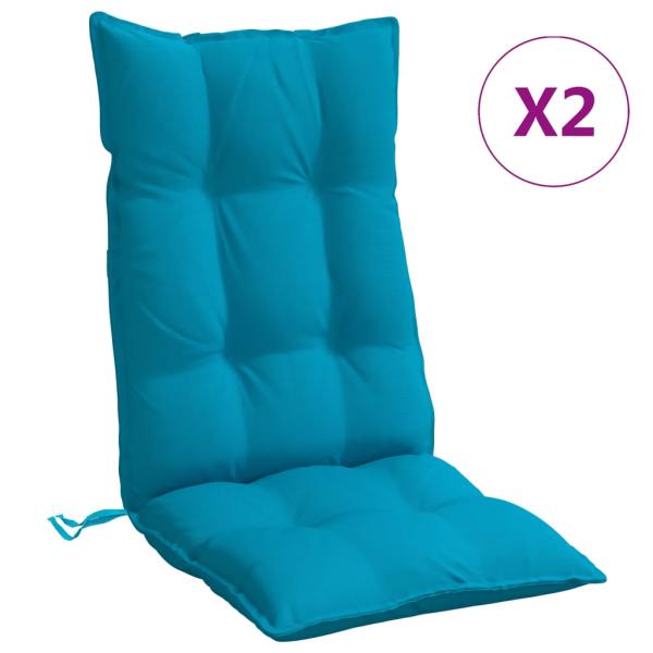 ARDEBO.de - Hochlehner-Auflagen 2 Stk. Hellblau Oxford-Gewebe