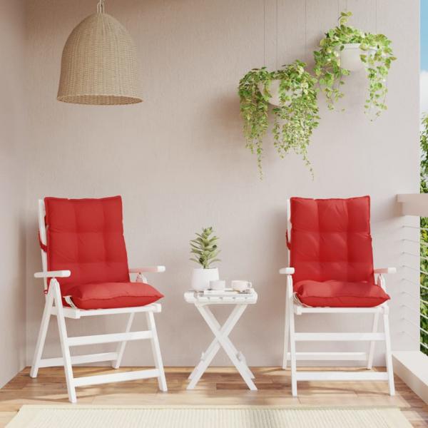 ARDEBO.de - Niedriglehner-Auflagen 2 Stk. Rot Oxford-Gewebe