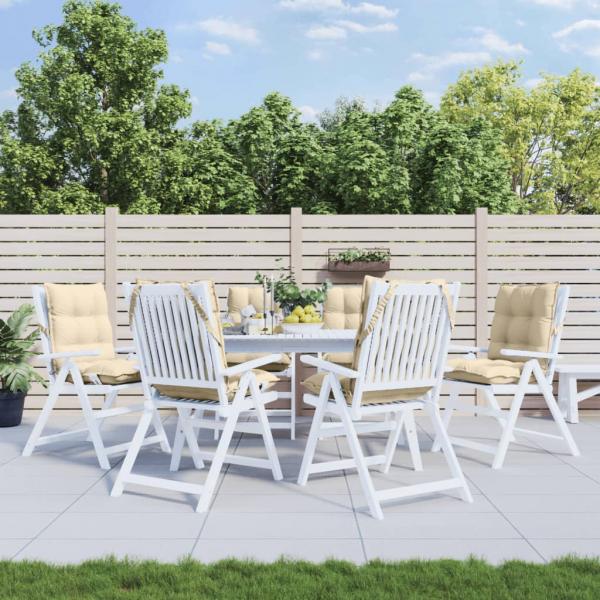 ARDEBO.de - Niedriglehner-Auflagen 6 Stk. Beige Oxford-Gewebe