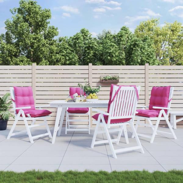 ARDEBO.de - Niedriglehner-Auflagen 4 Stk. Rosa Oxford-Gewebe