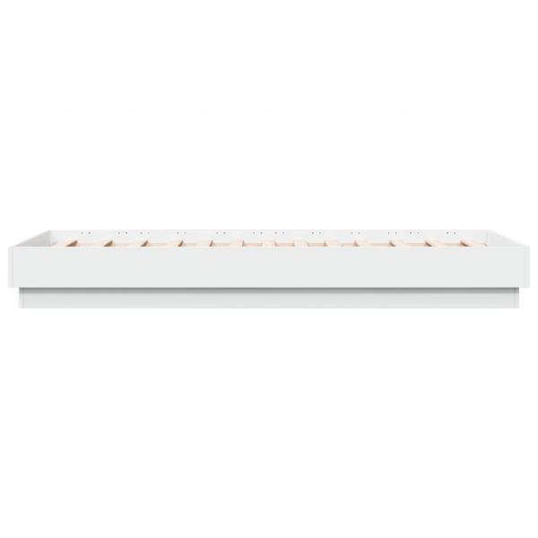 Bettgestell mit LED Weiß 75x190 cm