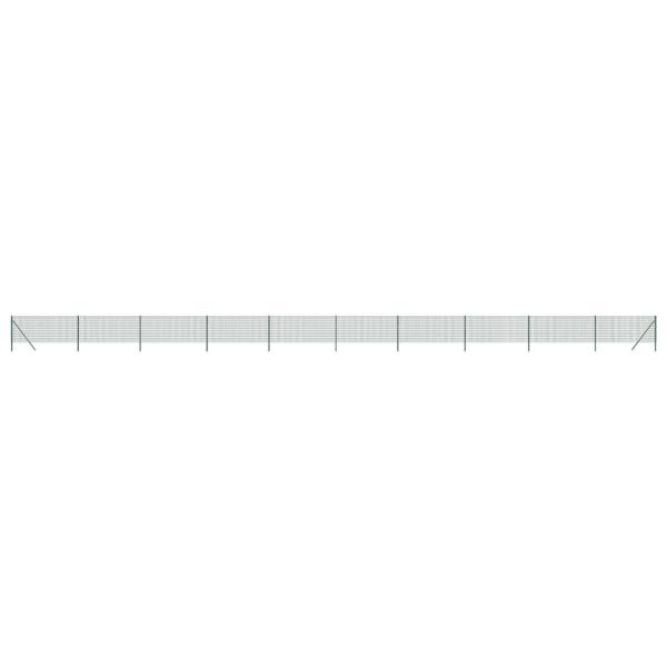 Maschendrahtzaun Grün 0,8x25 m Verzinkter Stahl