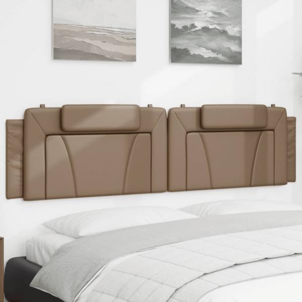 ARDEBO.de - Kopfteil-Kissen Cappuccino-Braun 200 cm Kunstleder