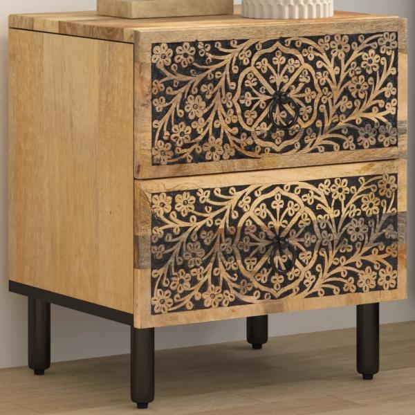 ARDEBO.de - Nachttisch 40x33x46 cm Massivholz Mango  