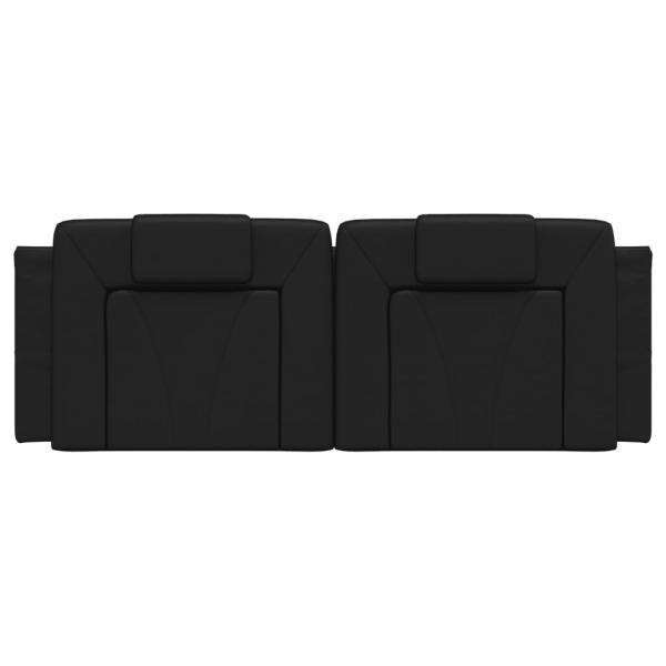 Kopfteil-Kissen Schwarz 120 cm Kunstleder