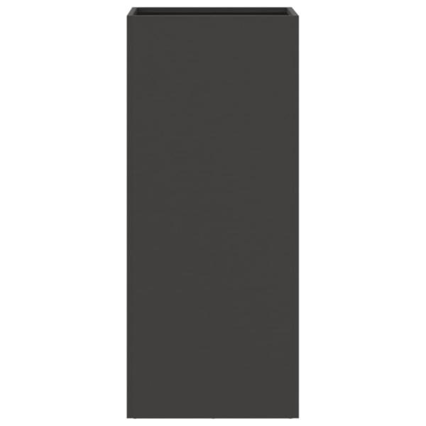 Pflanzkübel Schwarz 32x27,5x75 cm Kaltgewalzter Stahl