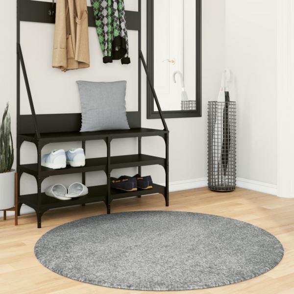 ARDEBO.de - Teppich Shaggy Hochflor Modern Grün Ø 120 cm