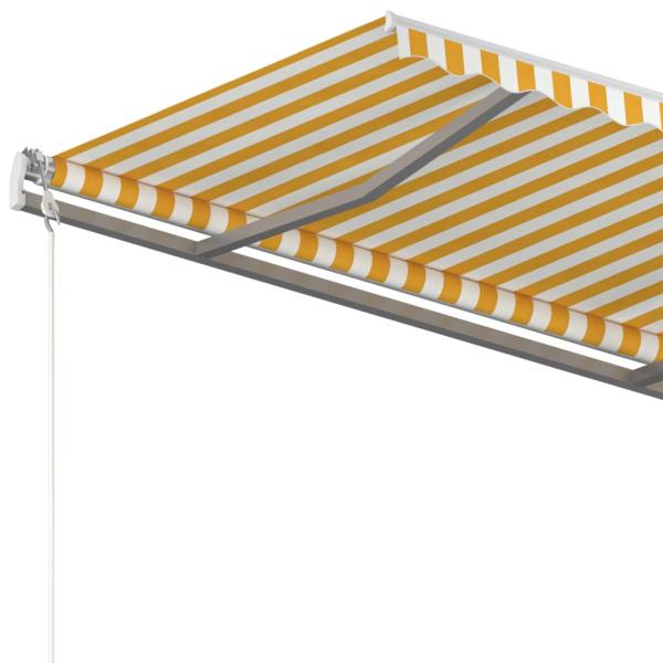 Standmarkise Einziehbar Handbetrieben 450x300 cm Gelb/Weiß