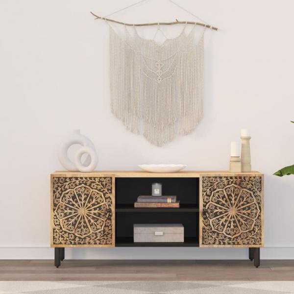 TV-Schrank 105x33x46 cm Massivholz Mango
