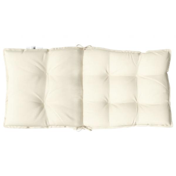 Niedriglehner-Auflagen 6 Stk. Creme Oxford-Gewebe