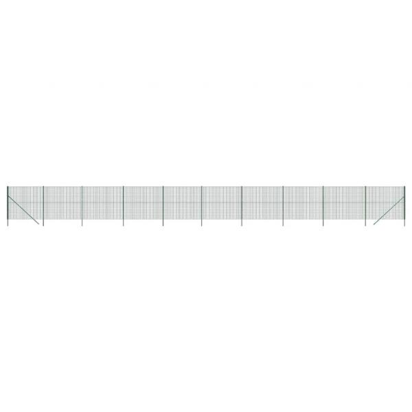 Maschendrahtzaun Grün 1,6x25 m Verzinkter Stahl