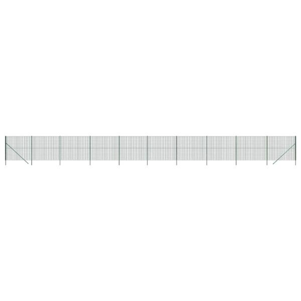 Maschendrahtzaun Grün 1,6x25 m Verzinkter Stahl