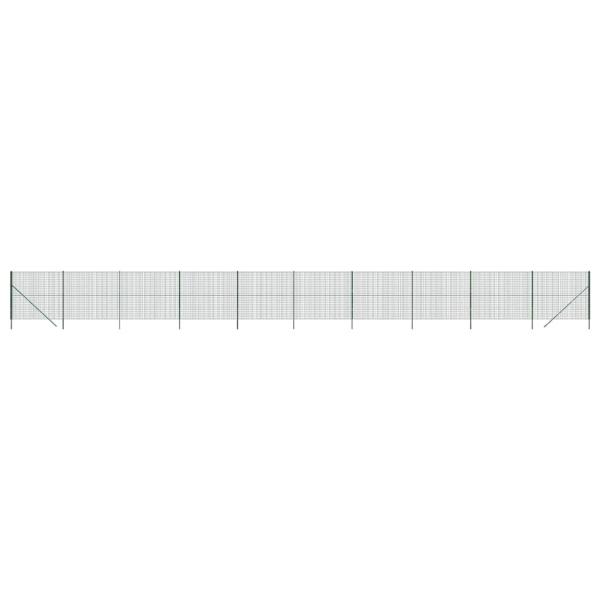 Maschendrahtzaun Grün 1,6x25 m Verzinkter Stahl