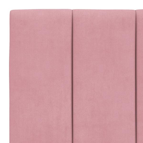 Bettgestell mit Kopfteil Rosa 100x200 cm Samt