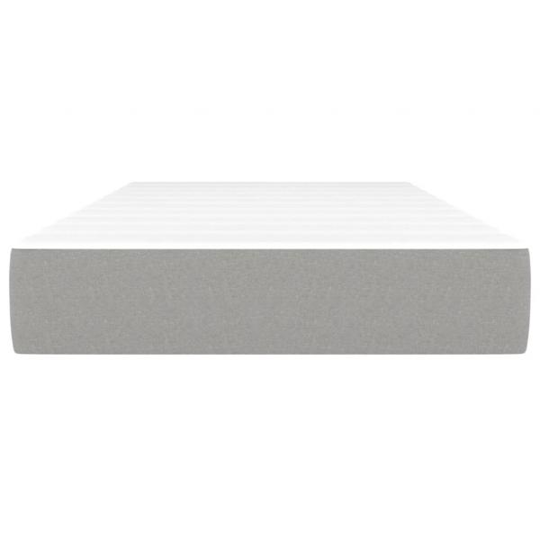 Taschenfederkernmatratze Hellgrau 120x190x20 cm Stoff