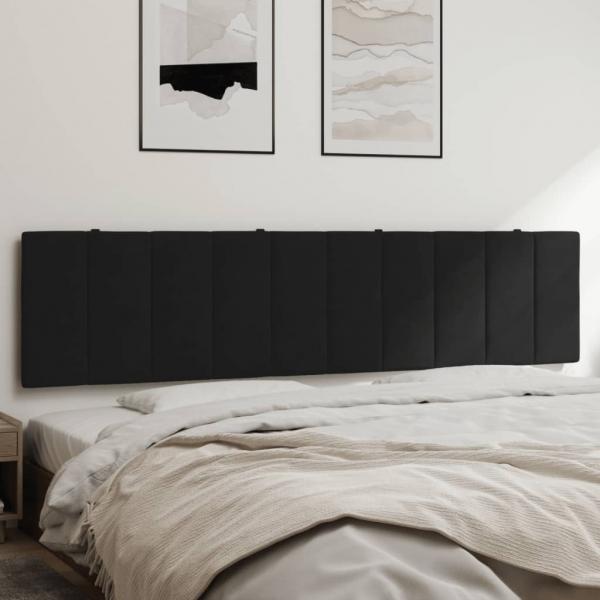 ARDEBO.de - Kopfteil-Kissen Schwarz 200 cm Samt