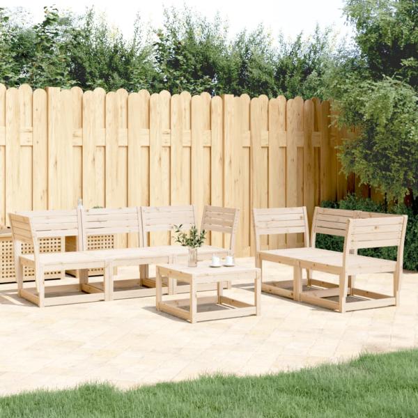 ARDEBO.de - 5-tlg. Garten-Sofagarnitur Massivholz Kiefer