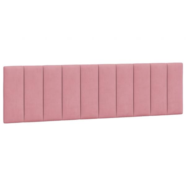 Bettgestell mit Kopfteil Rosa 180x200 cm Samt