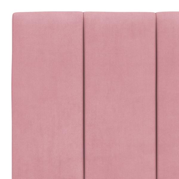Bettgestell mit Kopfteil Rosa 180x200 cm Samt