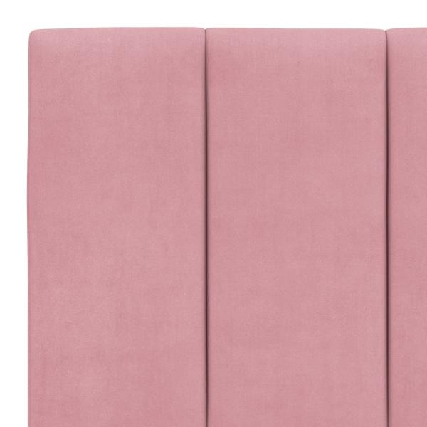 Bettgestell mit Kopfteil Rosa 200x200 cm Samt