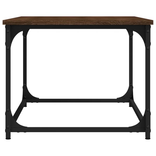 Couchtisch Braun Eichen-Optik 80x50x40 cm Holzwerkstoff Eisen