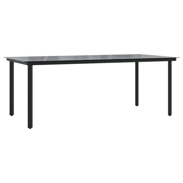 9-tlg. Garten-Essgruppe mit Kissen Schwarz Poly Rattan