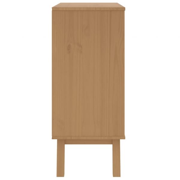 Schubladenschrank OLDEN Grau und Braun Massivholz Kiefer