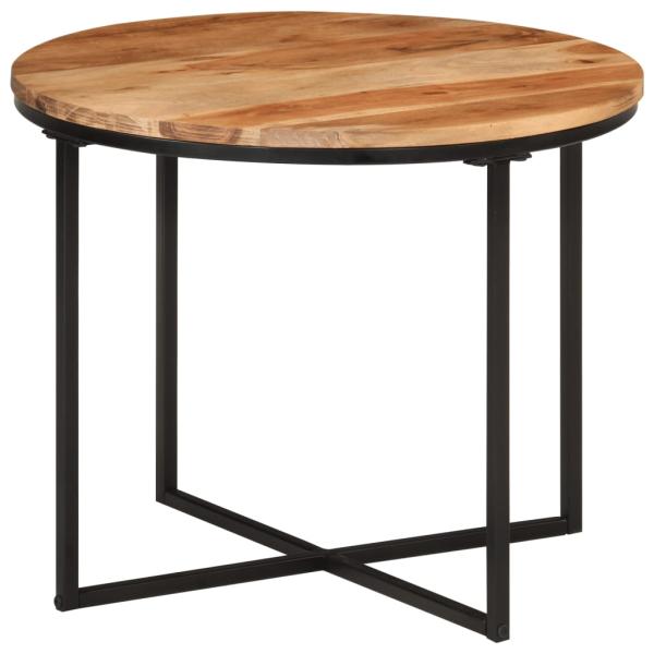 ARDEBO.de - Couchtisch 55x55x45 cm Massivholz Akazie und Eisen