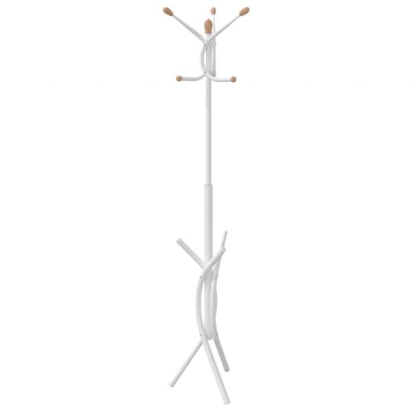 Garderobenständer Weiß 176 cm Pulverbeschichtetes Eisen