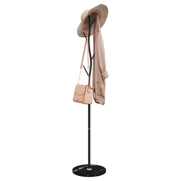 ARDEBO.de - Garderobenständer Schwarz 177 cm Pulverbeschichtetes Eisen